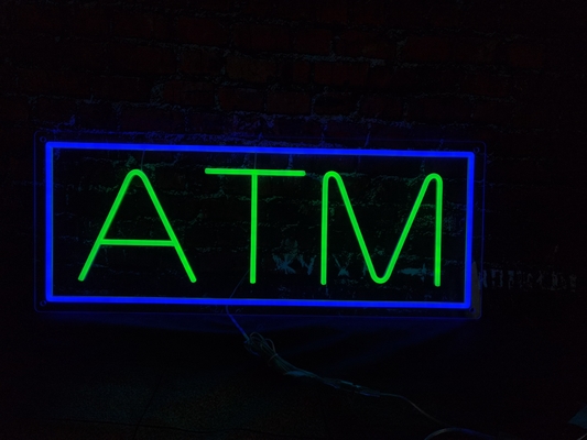 은행 ATM 맞춤형 LED 네온 표지실 장식 액릴 DC12V